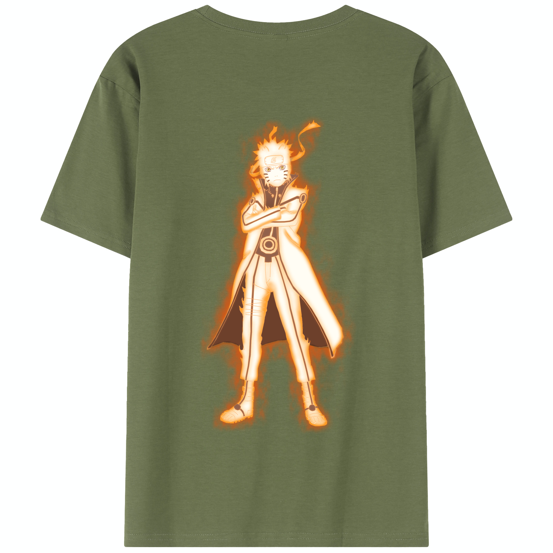 （画像用） NARUTO -ナルト- うずまき ナルト Uzumaki Naruto 綿100％半袖Tシャツ（背面プリント）